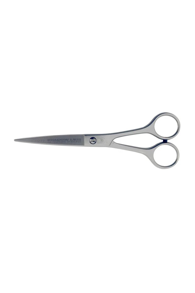Shadow Line-1278 M-538 Metal Handle Flat Hair Scissors No: 6 Inch / 15.24 cm - Stainless Steel