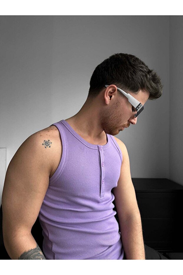 Men's Zero Sleeve T-Shirt - Slim Fit Ribbed Woven Sleeveless Undershirt Zero Neck Sports Undershirt T-Shirt