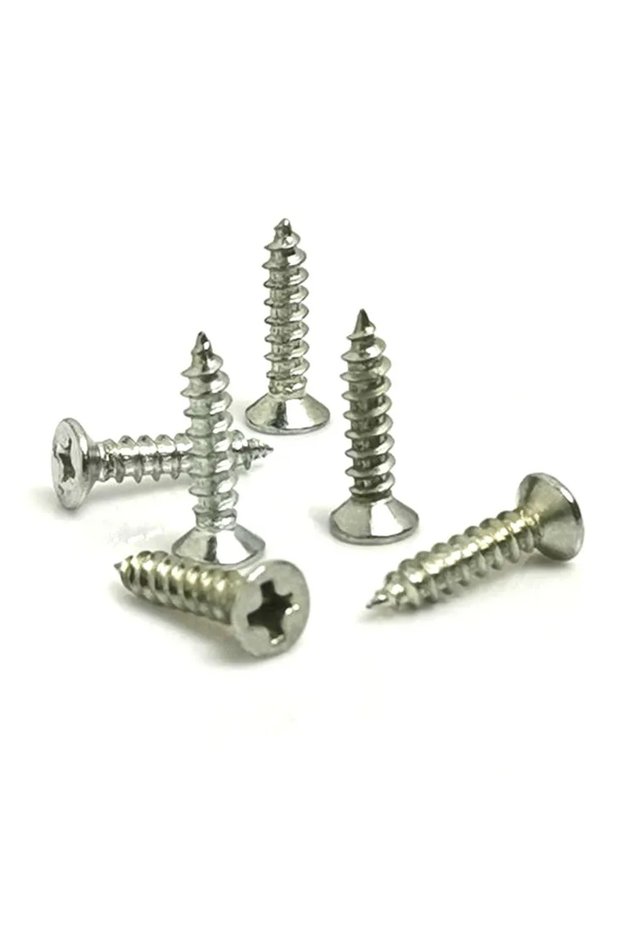 Clip, Hinge, Foot, Tree, Chipboard Screw 3X13 mm - Nickel 1000 Pieces
