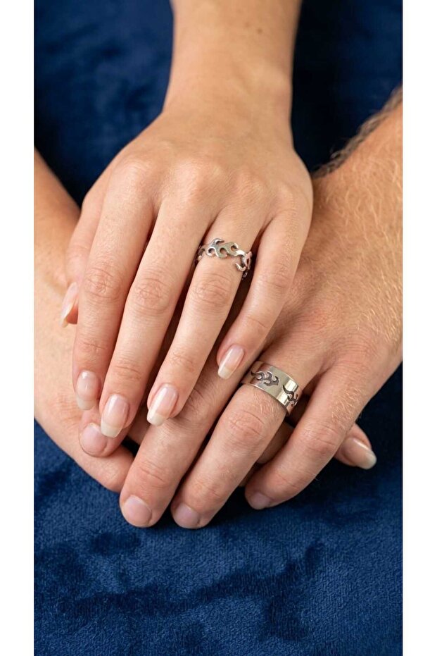 Adjustable Flame Shaped Couple Ring Lover Friend Mother's Day Gift Anniversary Gift