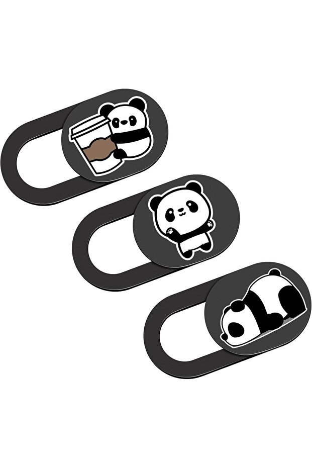 Panda Laptop Camera Cover Slide – 0.02 Inch Cute Webcam Privacy Cover for Smartphone & Tablet, Lap