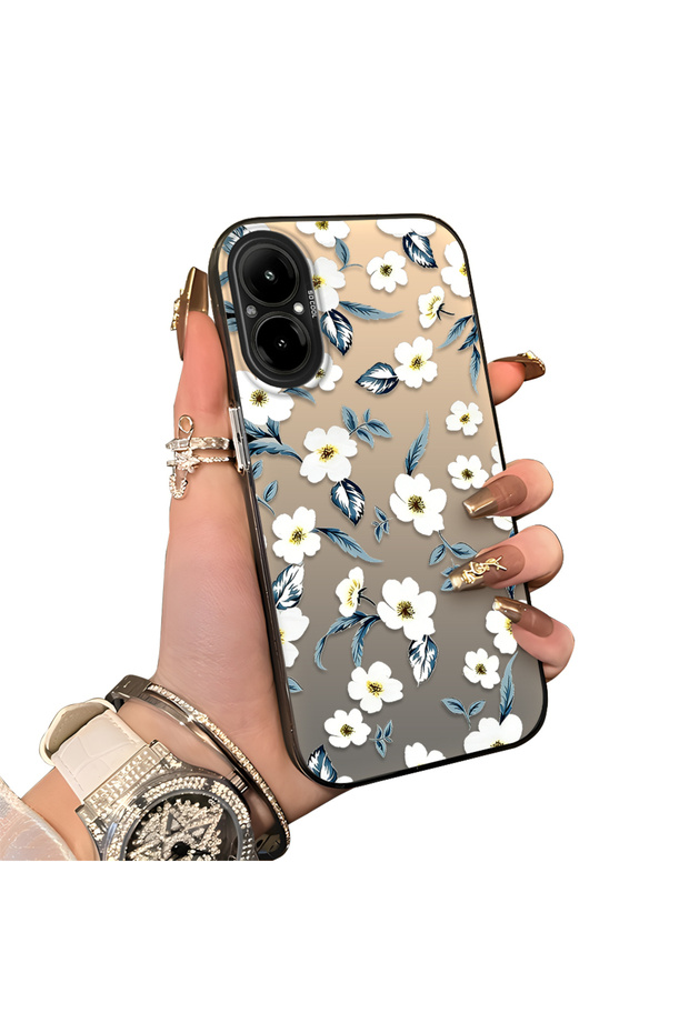 Realme C67 4g Compatible Hard Acrylic Back Silicone Edge Lens Protection Case