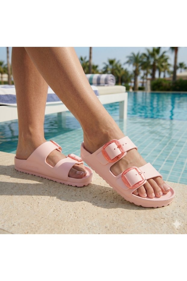 Arizona Eva Big Buckle Water-Resistant Women's Slippers 1031283