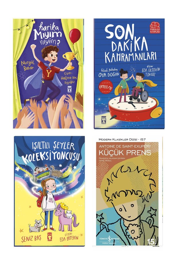 4-5-6Th Grade Reading Set Son Dakika Kahramanları Harika Mıyım Neyim Işıltılı Şeyler Koleksiyoncusu Küçük Prens 4 Books