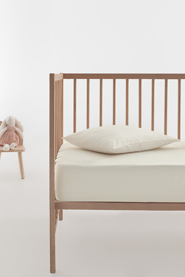 Softy Baby 100% Cotton Elastic Sheet - Cream