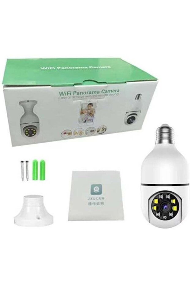 Light Bulb Camera with Motion Detection – Indoor 360° WiFi Security Camera with Pan Tilt Zoom