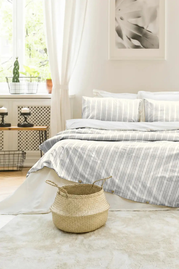 Yarn Dyed Double Duvet Cover Set Nota Anthracite