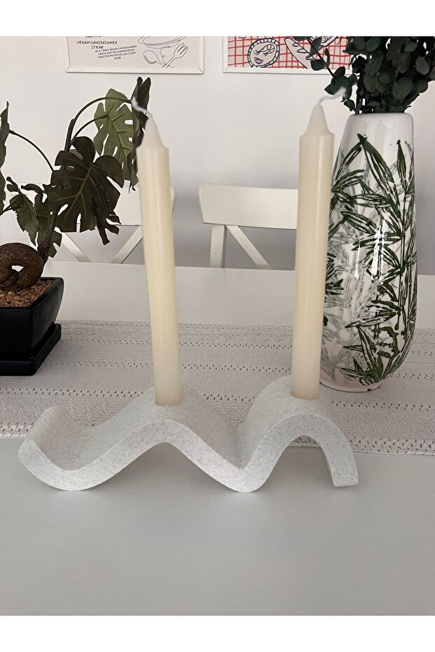 3D Baskı Dalga Şeklinde Mumluk