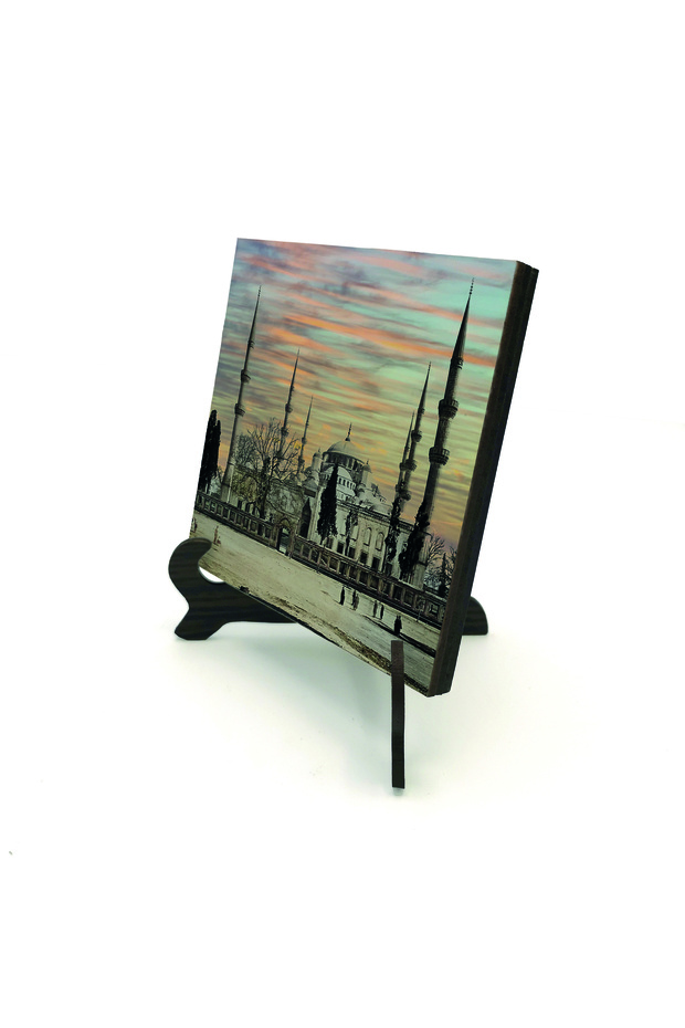 طاولة مكتبية من خشب MDF مطبوع عليها مسجد السلطان أحمد 10x10 1G-SAC3