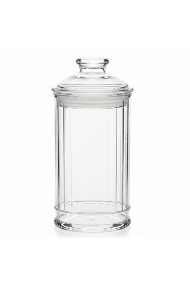 Acrylic Storage Canister with Secure Lid for Kitchen Organization 17 × 10 cm
