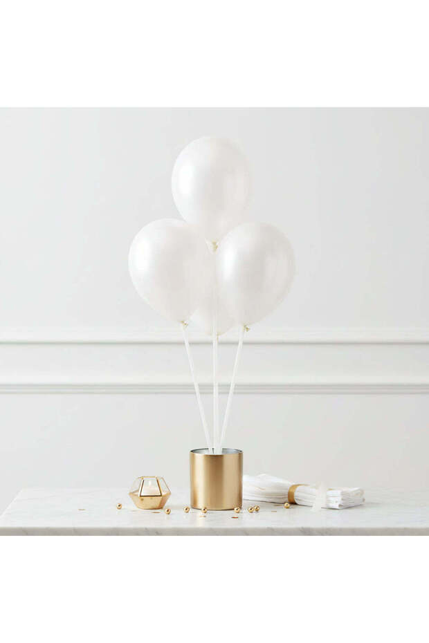 Frosty White Pearl Latex Balloons 5in, 100pcs, Party Decoration Balloons