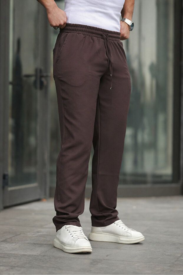 Men's Trendy Elastic Waist Wide Leg Baggy Trousers