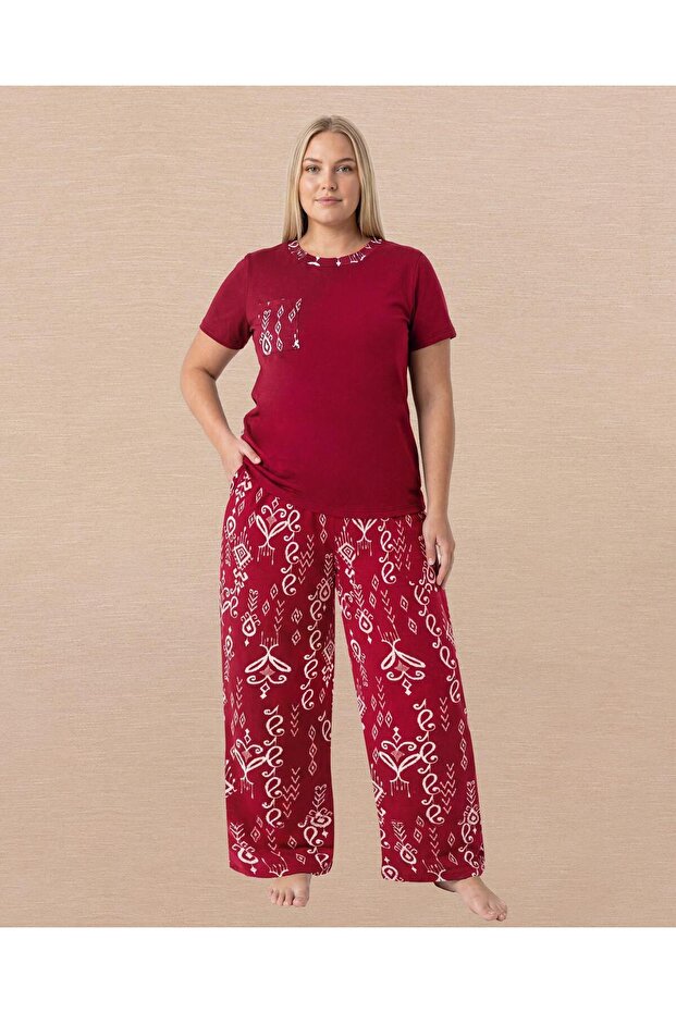 Women's Short Sleeve Oversize Pajamas Set