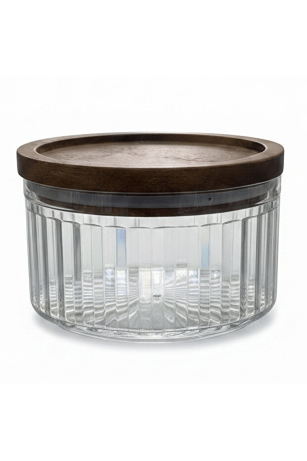 Acrylic Storage Canister with Secure Lid Transparent Kitchen Organizer 12.5 × 7.5 cm