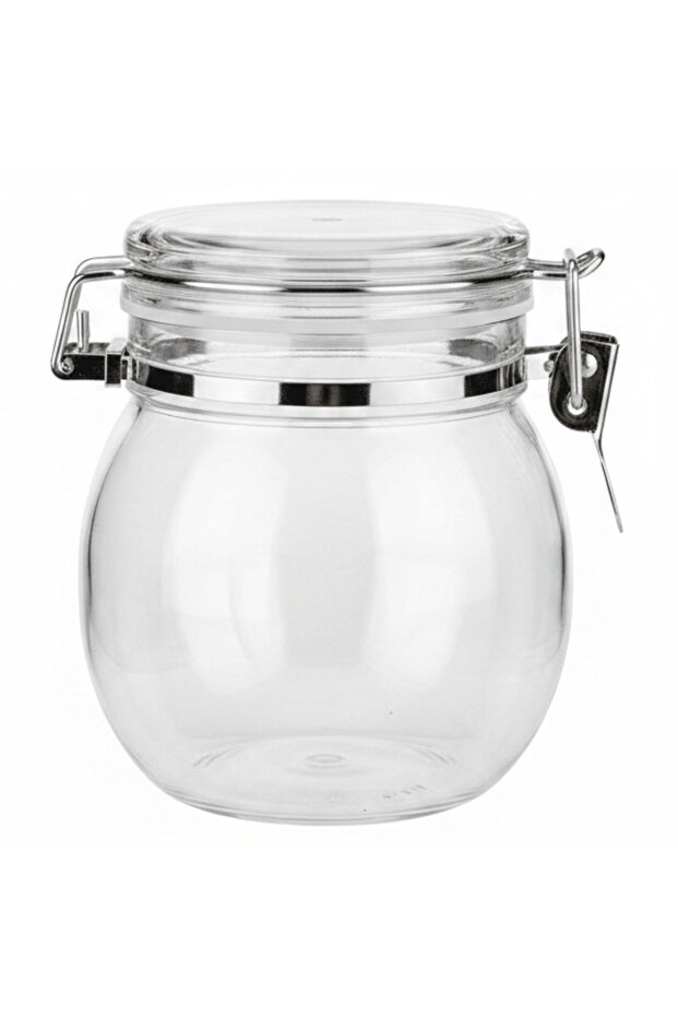 Compact Airtight Acrylic Storage Canister for Kitchen and Pantry Use 12 × 10 cm