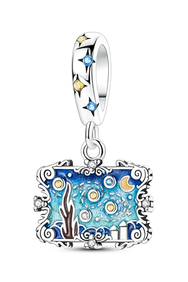 Starry Night Tableau Dangle Charm - 1
