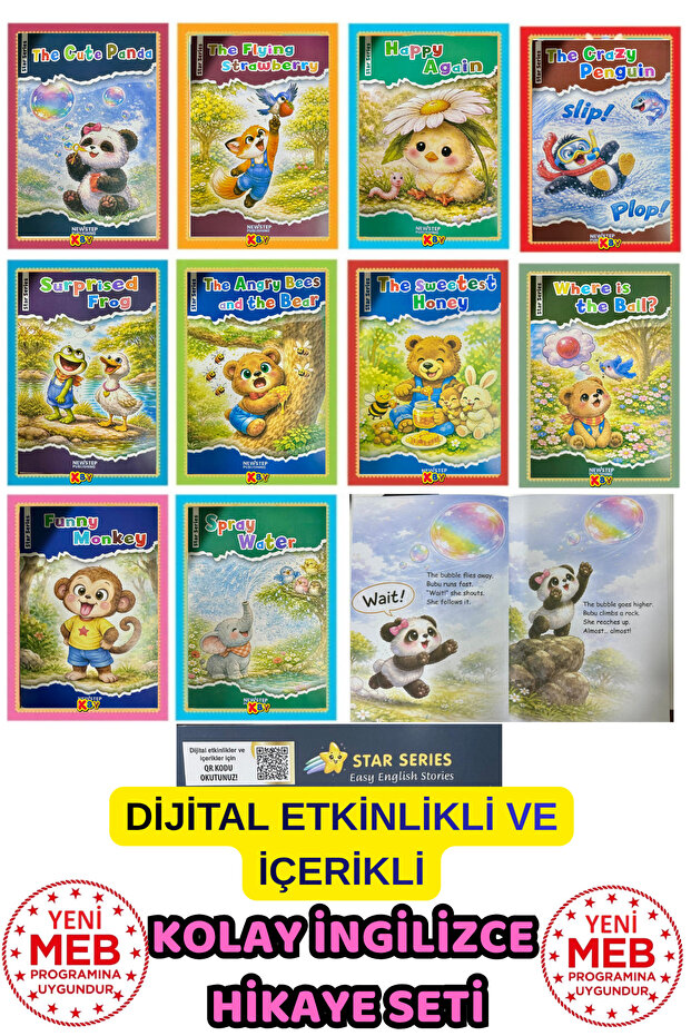 KBY 2. 3.VE 4.sınıflar Için Rengarenk Kolay Ingilizce Hikaye Kitabı QR KODLU DİJİTAL ETKİNLİKLİ
