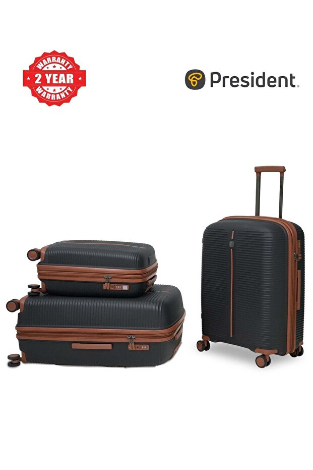 PP 3-piece luggage set High-quality Travel bag ( S,M,L) spinner wheels