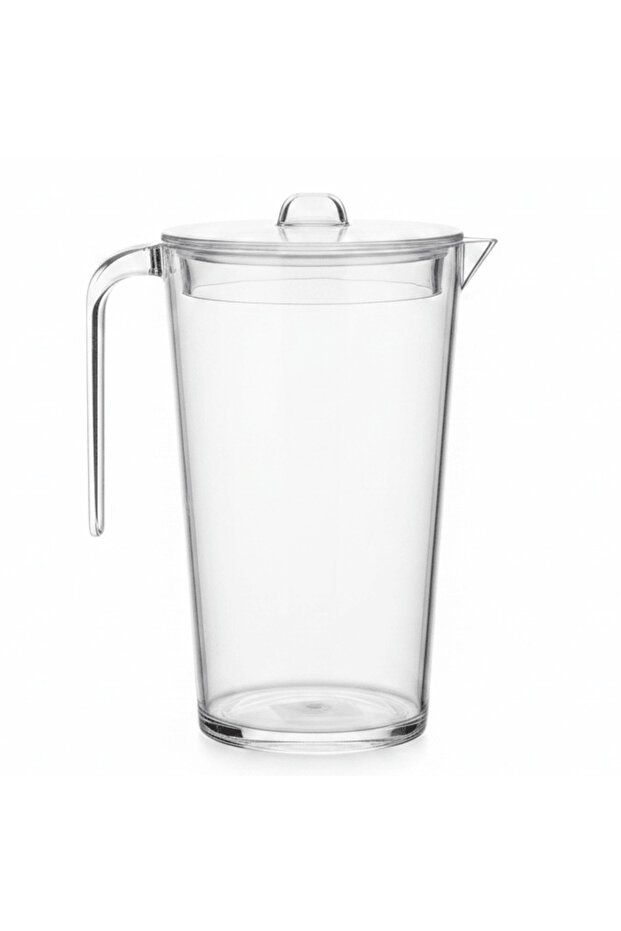 Compact Clear Acrylic Juice Jug Space Saving Beverage Pitcher for Kitchen Dining 22 × 10 cm