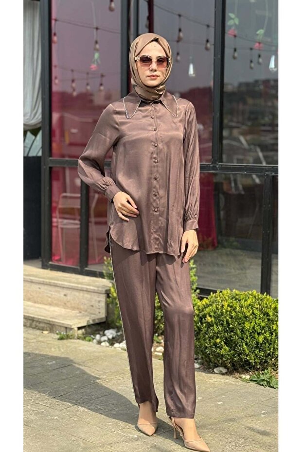 بدلة بنطلون مزينة بالخرز 2t063