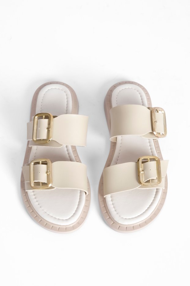 Pimenta Women's Double Strap Buckle Slippers B4580