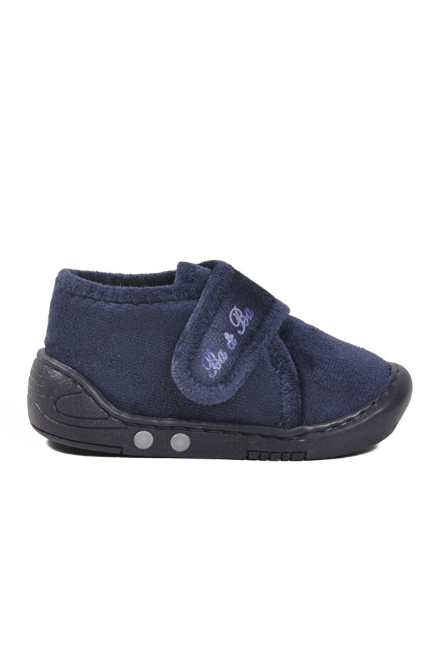 Navy Blue Suede Children's Slippers 058989 B