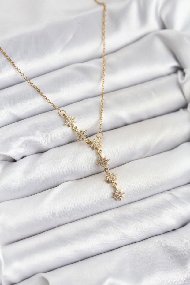 316L Steel Chain Gold Color Polar Star Model Women's Necklace