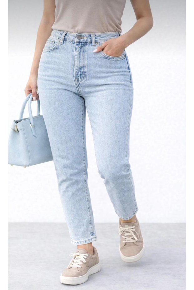 High Waist Mom Boyfriend Women's Jean Pants | Comfortable Fit | Denim | Snow Washing