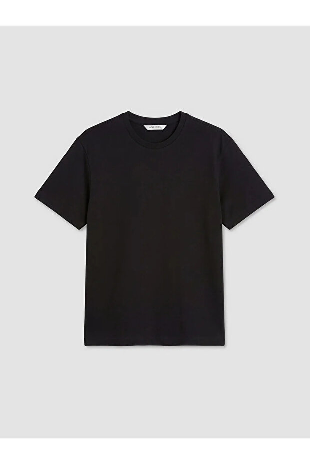 Black Relaxed Fit Crew Neck Men's T-Shirt
