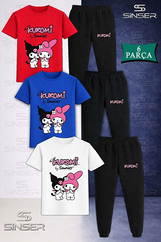 Children's Kromi 2-Piece T-Shirt and Sweatpants Set with Writing on the Top