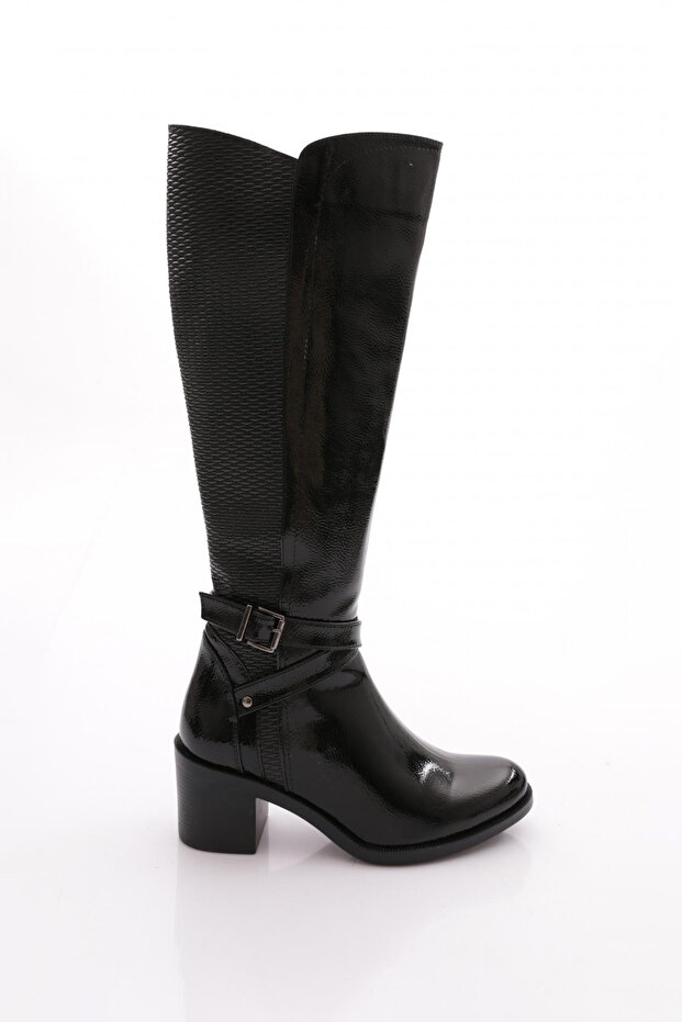 4210-2027 Women's Buckle Heeled Boots
