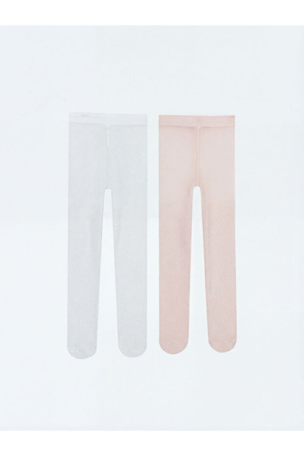 Esvab • Modern & Distinctive Glittery Girls' Thin Pantyhose 2-Pack