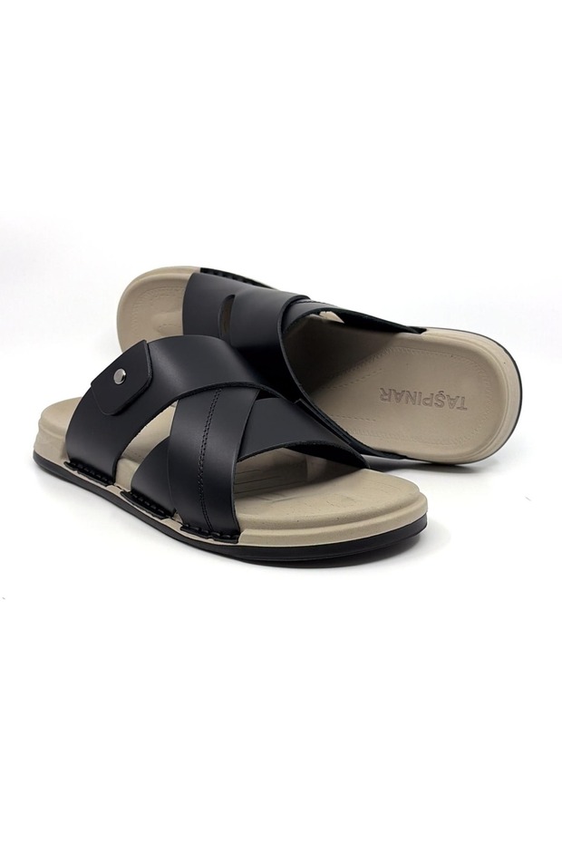258 100% Genuine Leather Men's Summer Flexible Comfortable Slippers Sandals Flexible New Season 40-45