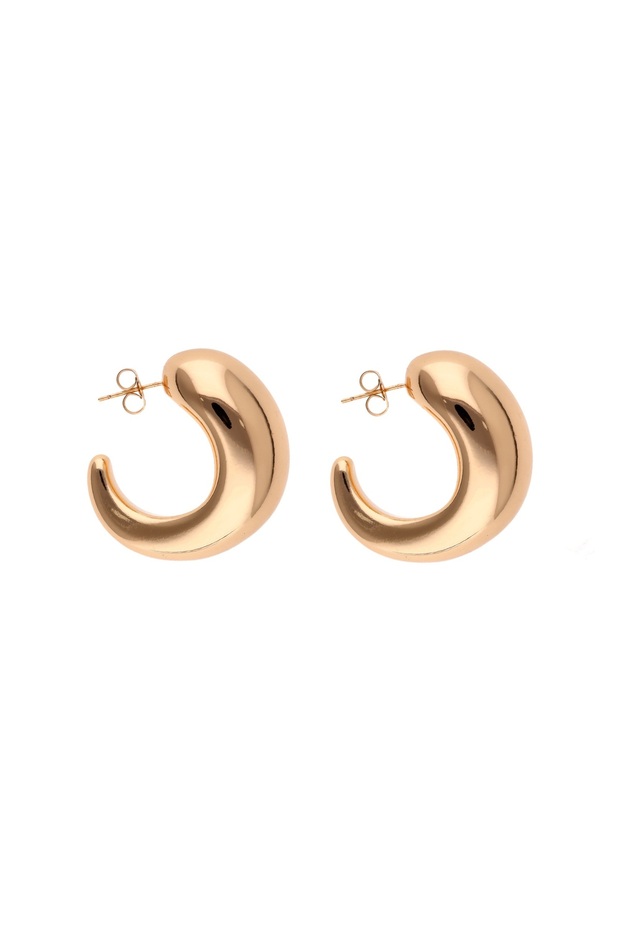 C Hoop Earrings - 1