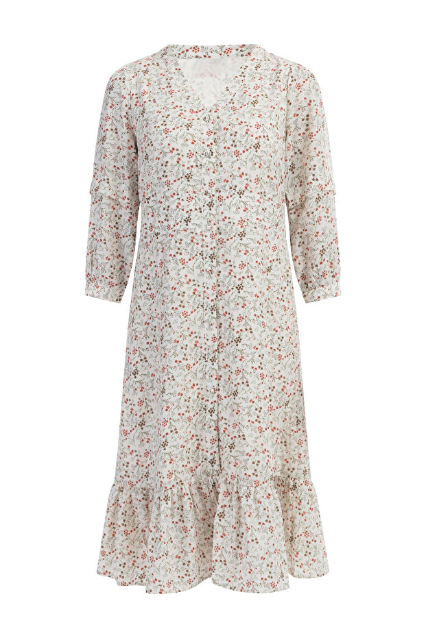 Midikleid mit Blumenprint - 2