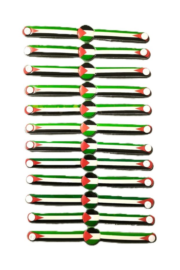 12 Palestine Flag Themed Bracelets