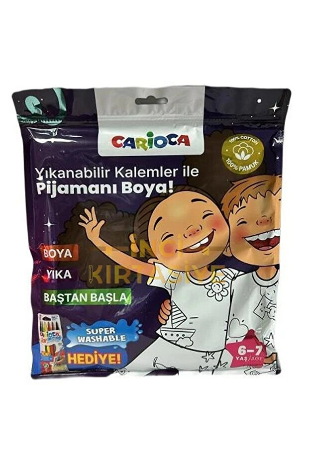 Paintable Pajamas with Pen Gift for 6-7 Years Old