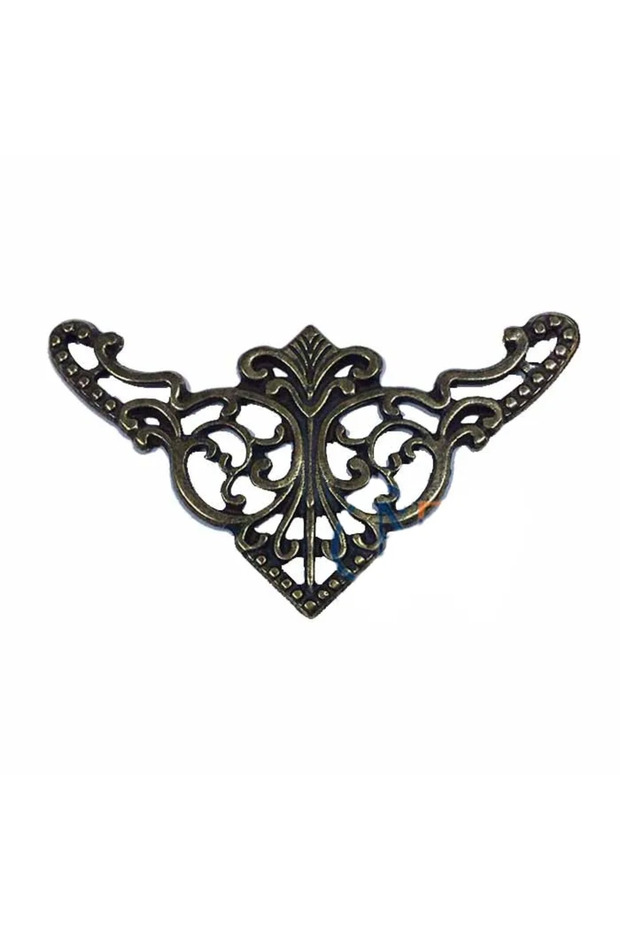 Decorative Corner Ornament, Corner Bracket - Large, 31X55Mm, Antique, 1 Piece