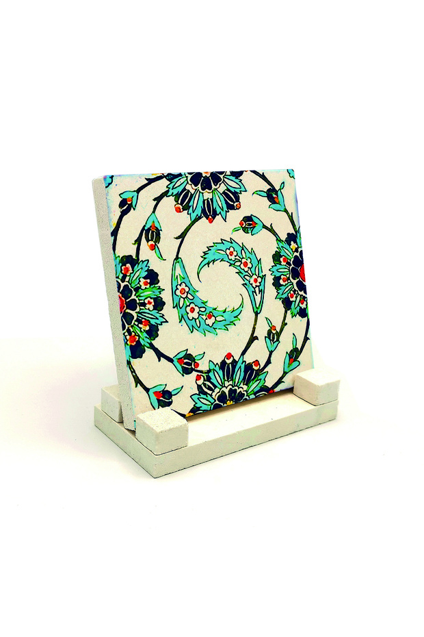 سطح طاولة حجري مطبوع بنمط بلاط مدرسة كاراتاي 10x10 KD-10