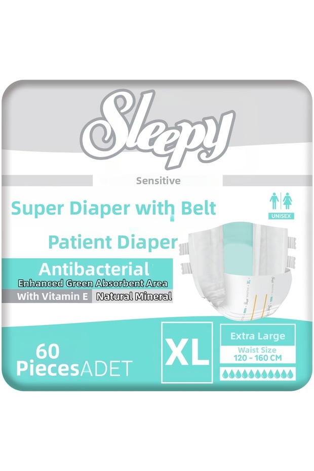Sensitive Super Adult Diapers Xlarge 30X2 60 Pieces