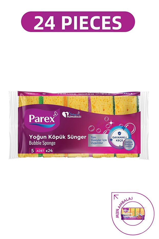 Bubble Sponge Flat 5 Pack 24 Pack 1 Box - 1