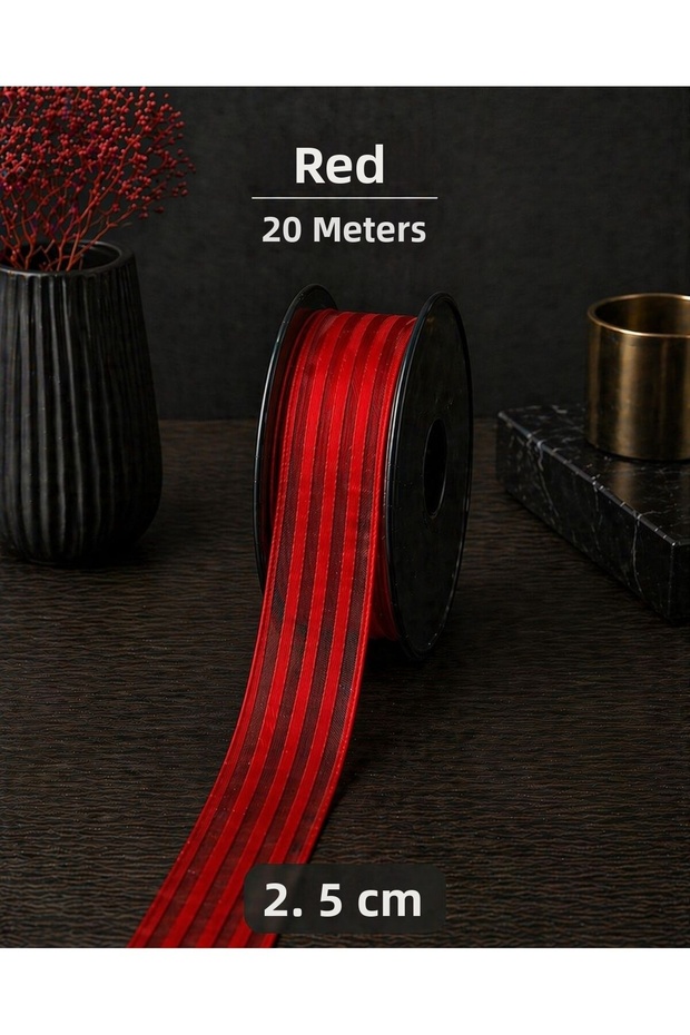 Striped Chiffon Ribbon 2.5 cm 20 Meters, Bride, Bundle, Engagement, Dowry, Gift, Wedding, Decoration