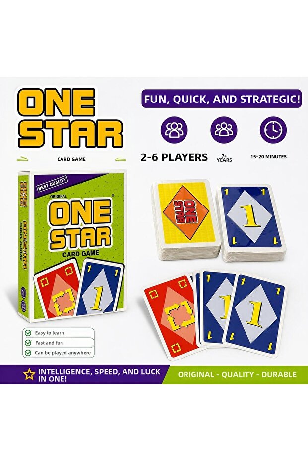 One Star Card Game 108 Cards Fun Family Game