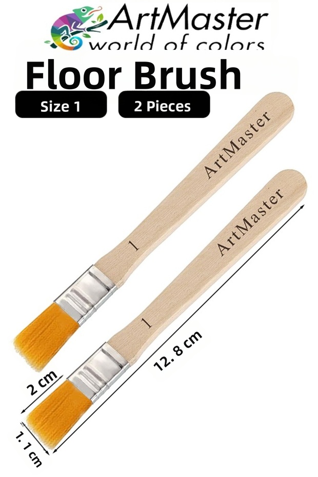 Floor Brush Number 1 2 Pieces Paint Brush Synthetic Silk Tip Bristle Acrylic Gouache Oil Painting Brush Ze