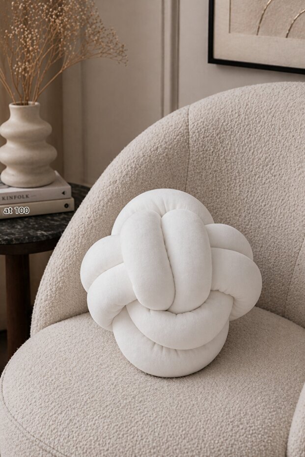 Knitted Knot Pillow - Knitted Ball Pillow - Knitted Pillow - Crib Protection Pillow - Plush Toy Pillow - Throw Pillow - Decorative Pillow
