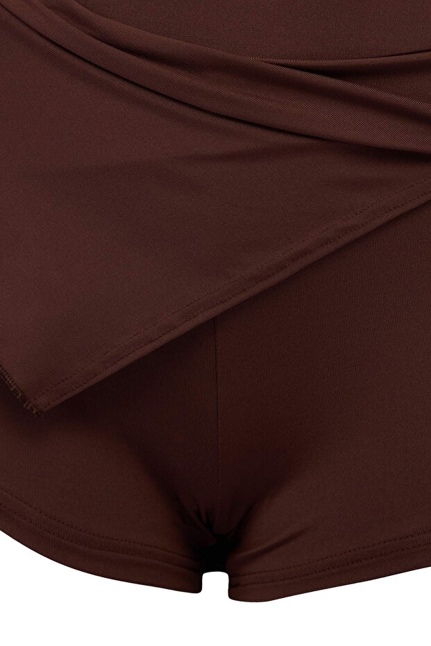 Kahverengi Normal Bel Etek Bikini Altı TBESS26BA00003 - 6