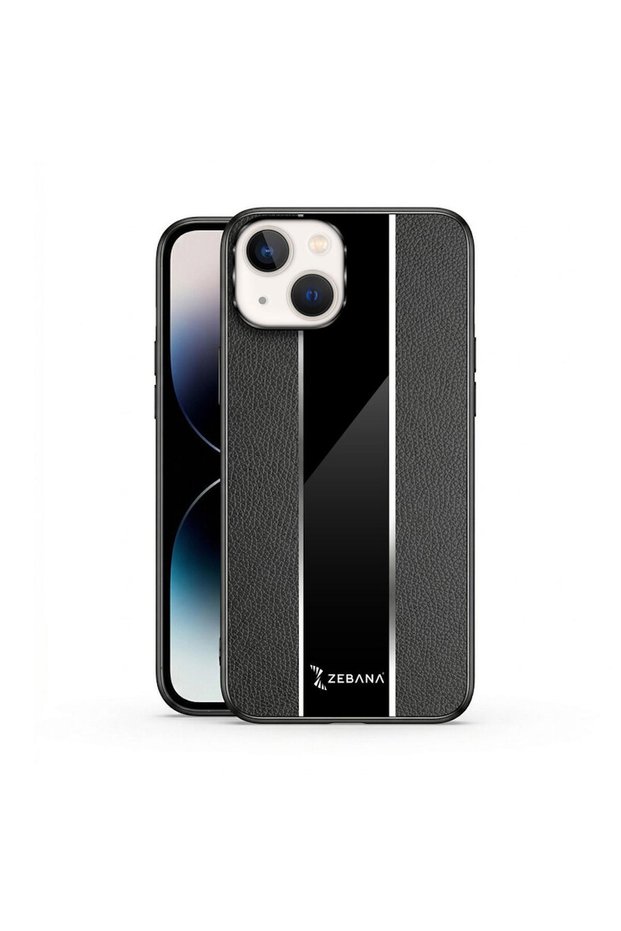 Apple iPhone 14 Compatible Case Premium Leather Case Black