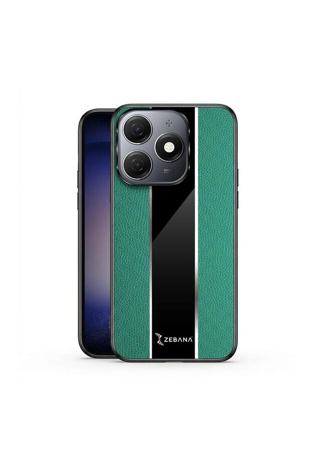 Tecno Spark 20C Compatible Case Premium Leather Case Green