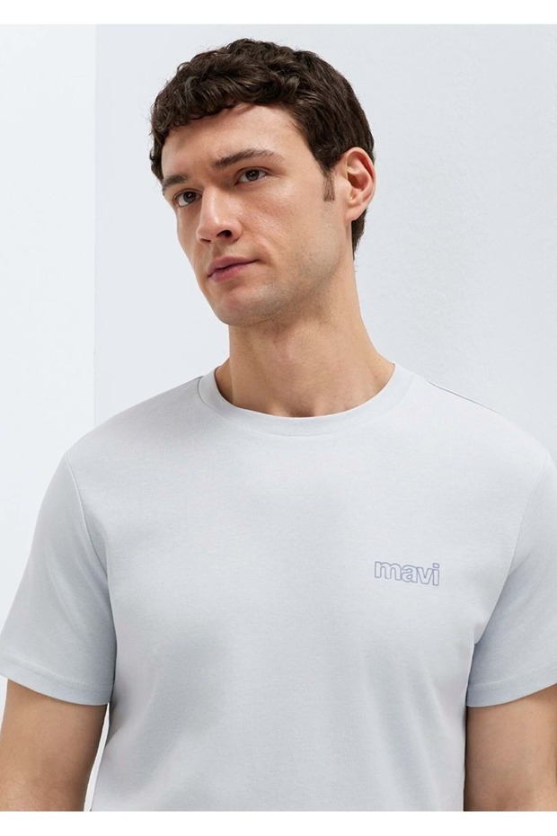 M0610360 Logo Printed T-Shirt Men's T-Shirt Gray