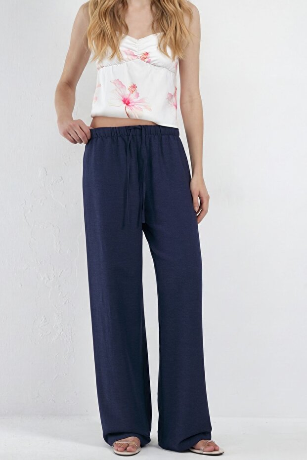 Drapierte Leinenhose - 1